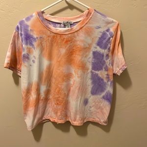Juniors SZ XL Tie-dye crop top.